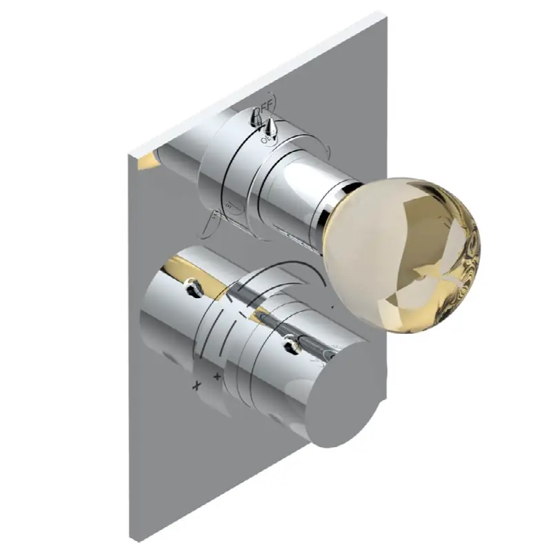 Trim for thg thermostat with 2-way diverter, rough part supplied with fixing box ref. 5 500AE/US