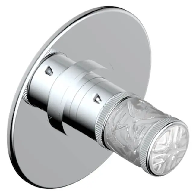 Trim For Thg Thermostatic Valve, Rough Part Supplied With Fixing Box Ref. 5 200ae/us - Round Plate Model