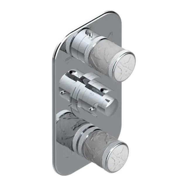 Trim For Thg Thermostat 3 Functions, With One Off Function And 2 Outlets And One Single Off Function - Rough Part Supplied With Fixing Box