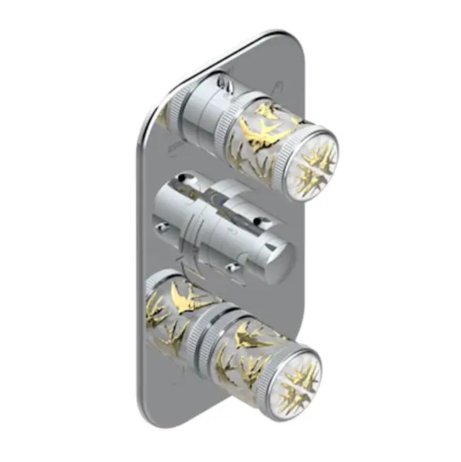 Trim For Thg Thermostat 3 Functions, With One Off Function And 2 Outlets And One Single Off Function - Rough Part Supplied With Fixing Box