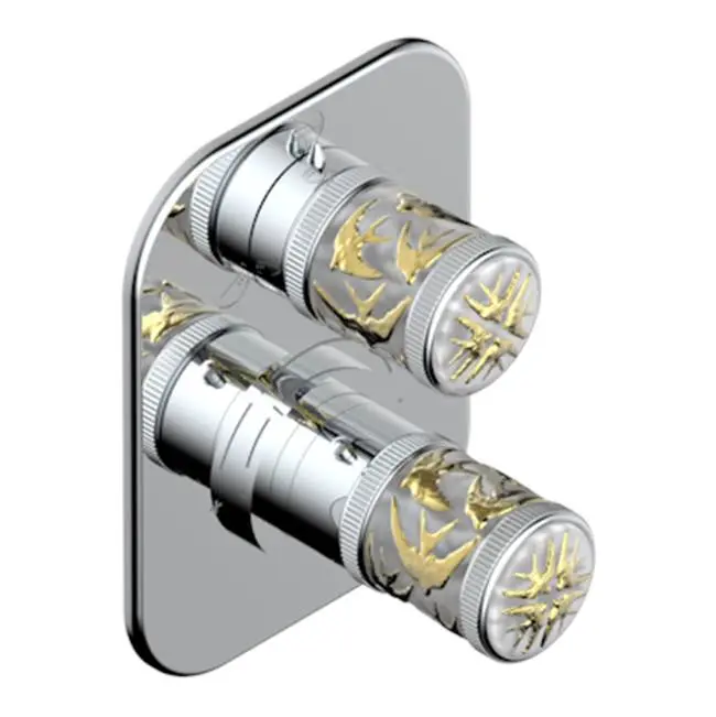 Trim For Thg Thermostat With Stop Valve And 3-way Diverter, Rough Part Supplied With Fixing Box Ref.5 600ae/us