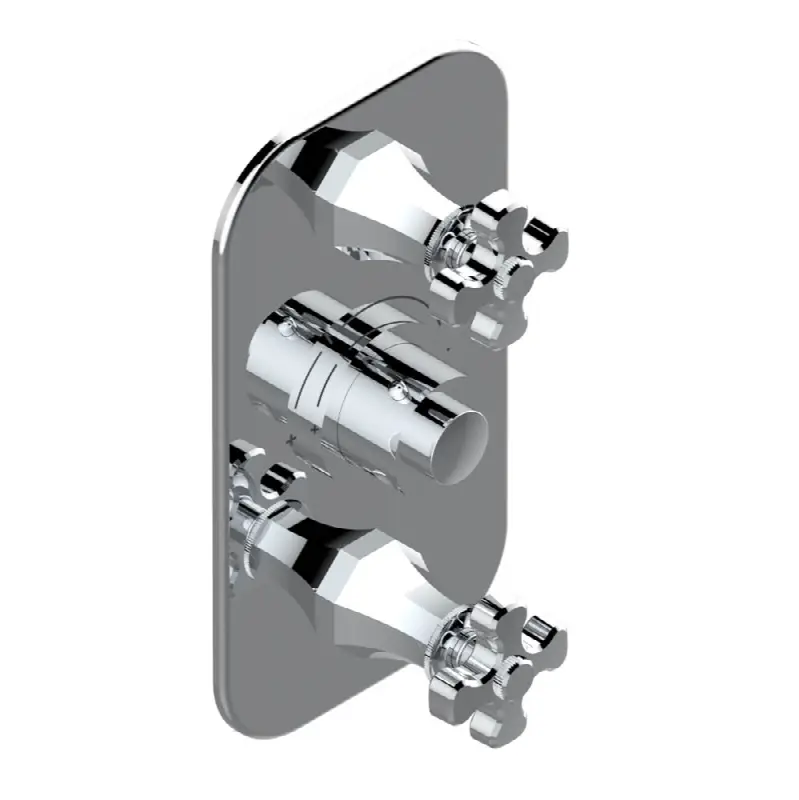 Trim for THG thermostatic valve 2 volume controls, rough part supplied with fixing box ref. 5 400AE/US