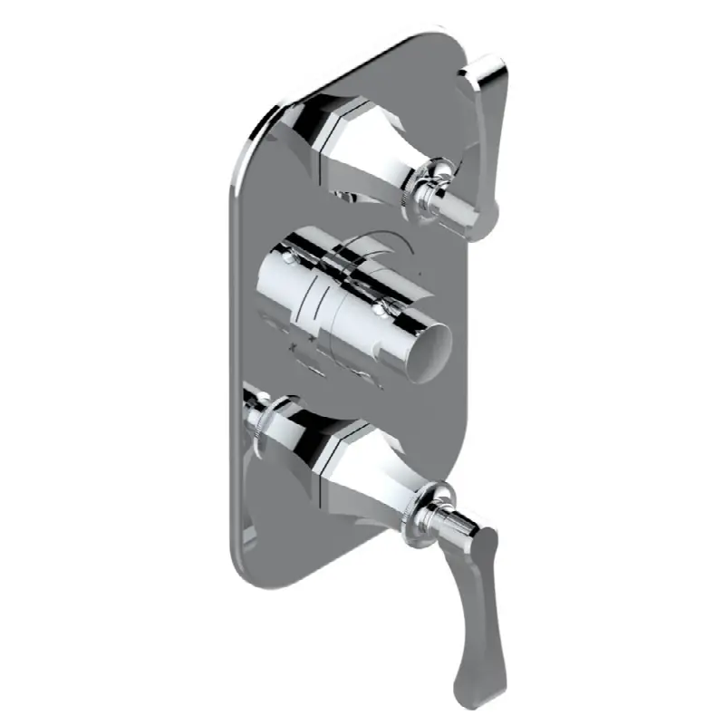 Trim for THG thermostatic valve 2 volume controls, rough part supplied with fixing box ref. 5 400AE/US