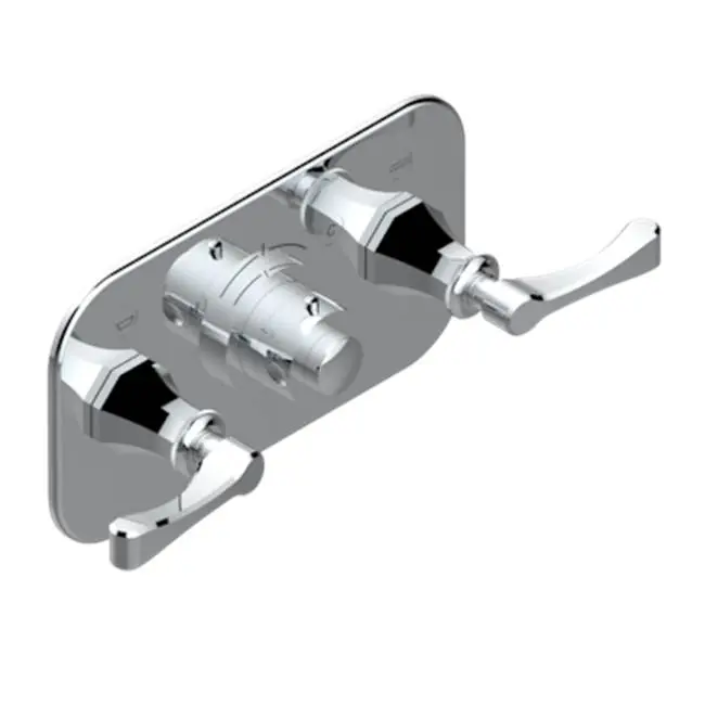 Trim For Thg Thermostat With 2 Valves Ref. 5 401ahm/us Rough Part Supplied With Fixing Box, Item To Be Installed Horizontal