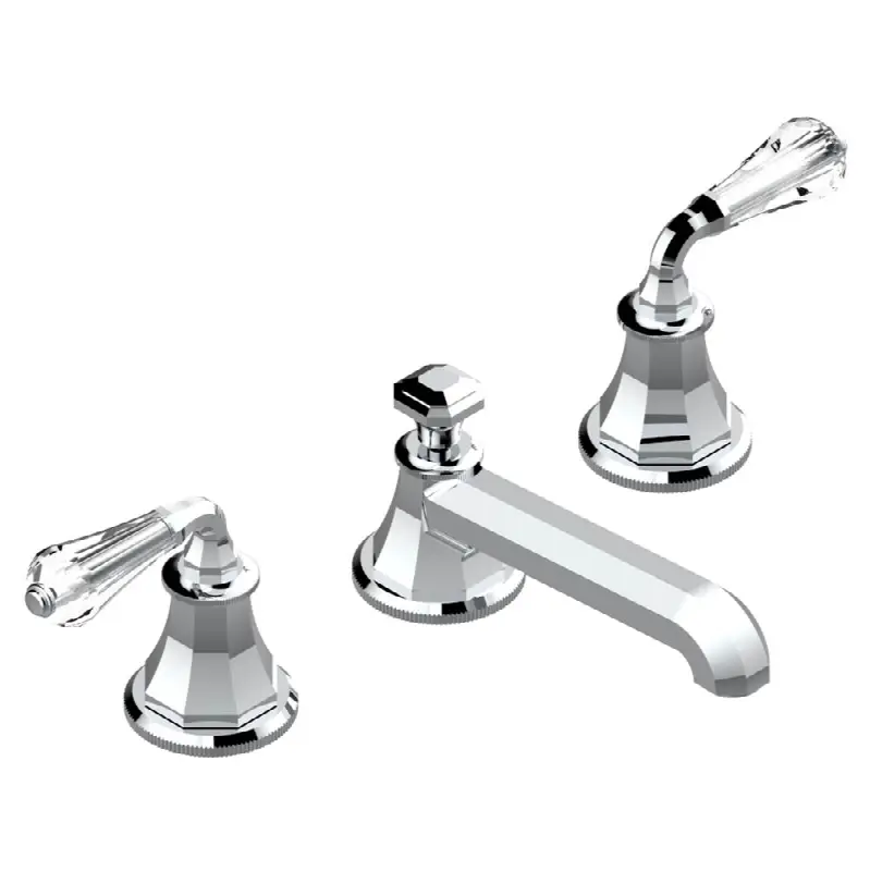 Widespread lavatory set with drain