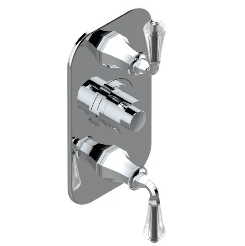 Trim for THG thermostatic valve 2 volume controls, rough part supplied with fixing box ref. 5 400AE/US