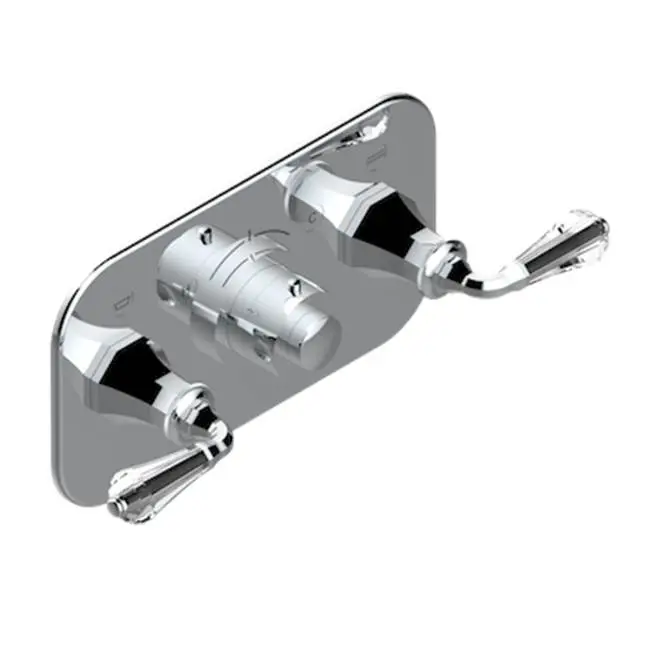 Trim For Thg Thermostat With 2 Valves Ref. 5 401ahm/us Rough Part Supplied With Fixing Box, Item To Be Installed Horizontal