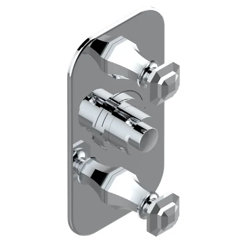 Trim for THG thermostatic valve 2 volume controls, rough part supplied with fixing box ref. 5 400AE/US