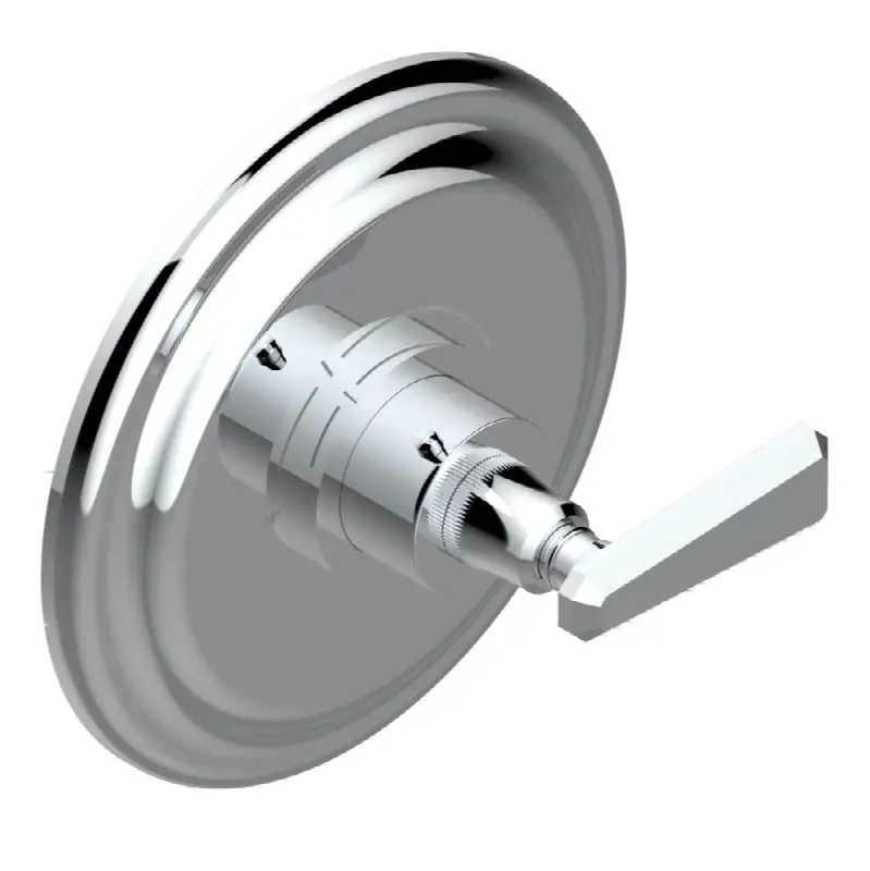 Trim for THG thermostatic valve, rough part supplied with fixing box ref. 5 200AE/US - Round plate model