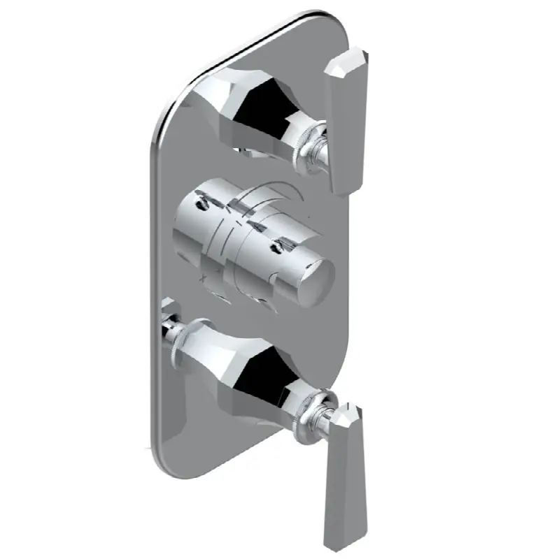Trim for THG thermostatic valve 2 volume controls, rough part supplied with fixing box ref. 5 400AE/US