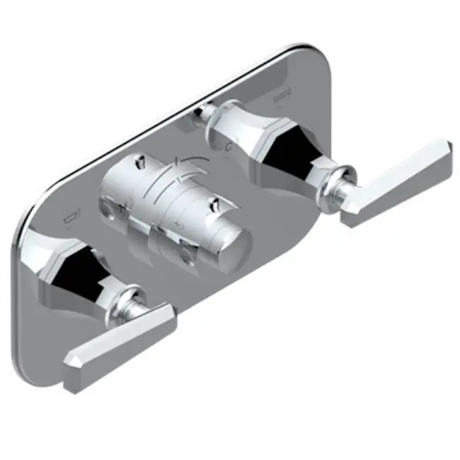 Trim For Thg Thermostat With 2 Valves Ref. 5 401ahm/us Rough Part Supplied With Fixing Box, Item To Be Installed Horizontal