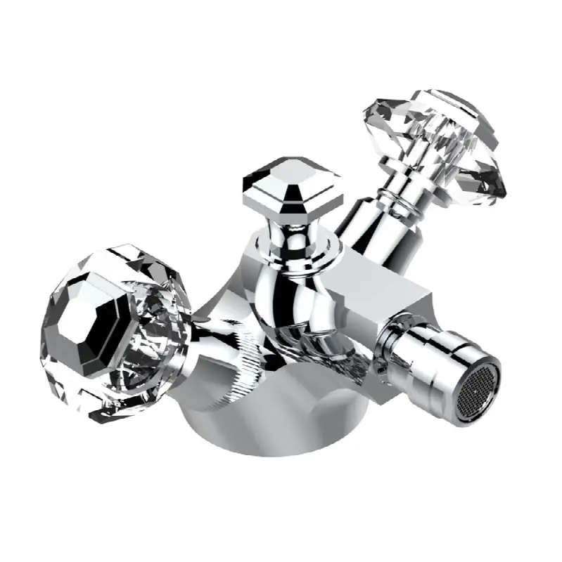 Single hole bidet faucet with drain