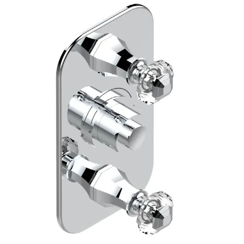 Trim for THG thermostatic valve 2 volume controls, rough part supplied with fixing box ref. 5 400AE/US