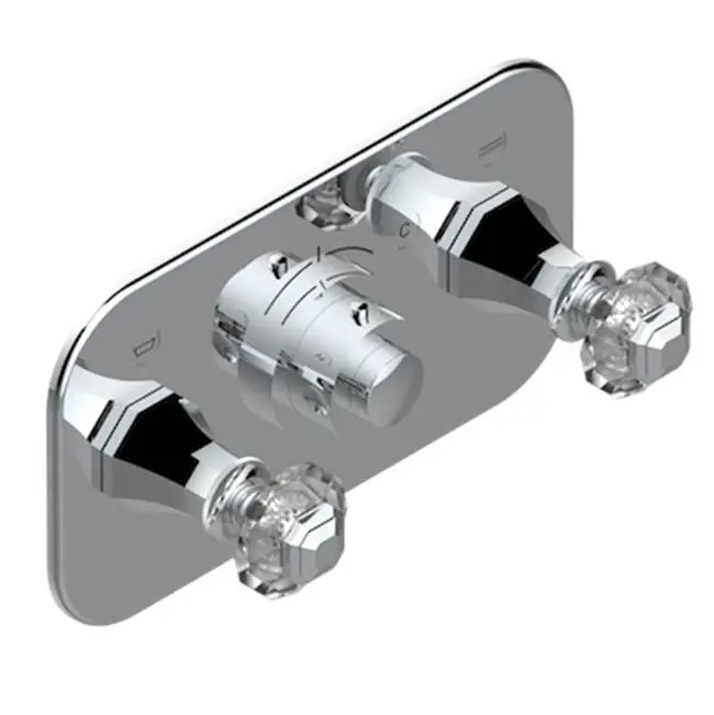 Trim For Thg Thermostat With 2 Valves Ref. 5 401ahm/us Rough Part Supplied With Fixing Box, Item To Be Installed Horizontal