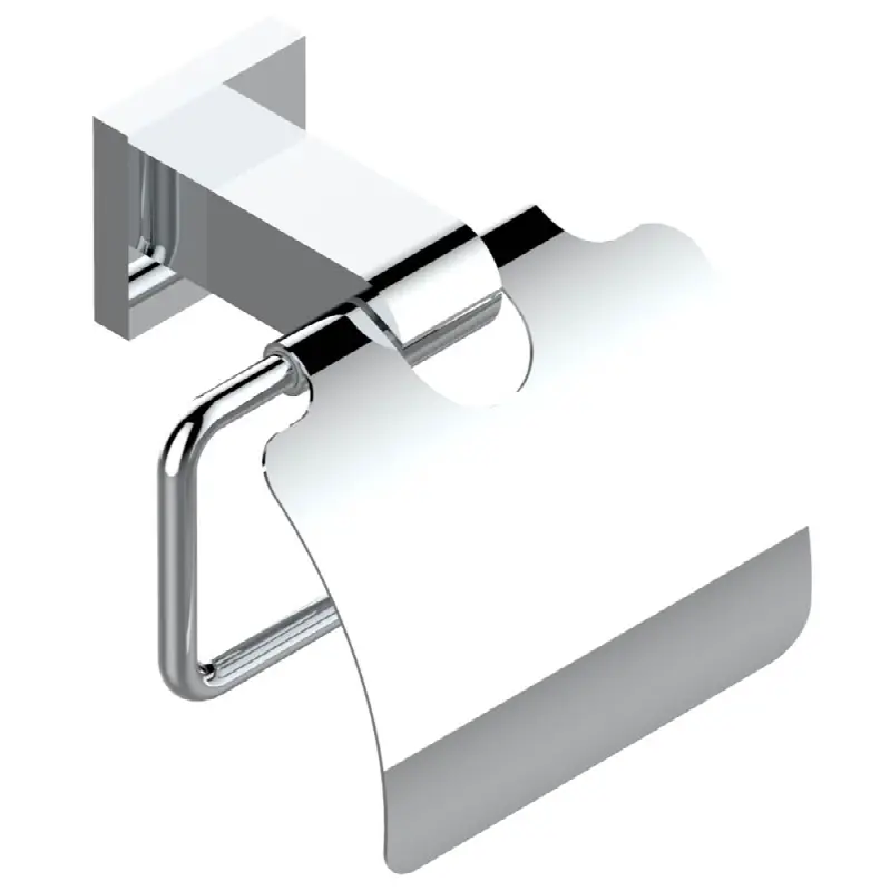 Toilet paper holder, single mount with cover