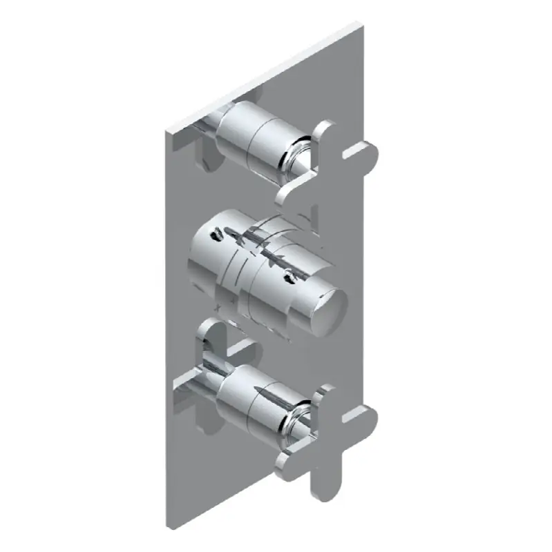 Trim for THG thermostatic valve 2 volume controls, rough part supplied with fixing box ref. 5 400AE/US