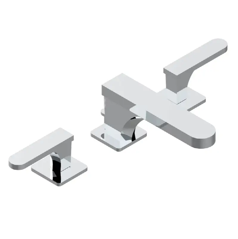 Widespread lavatory set with drain