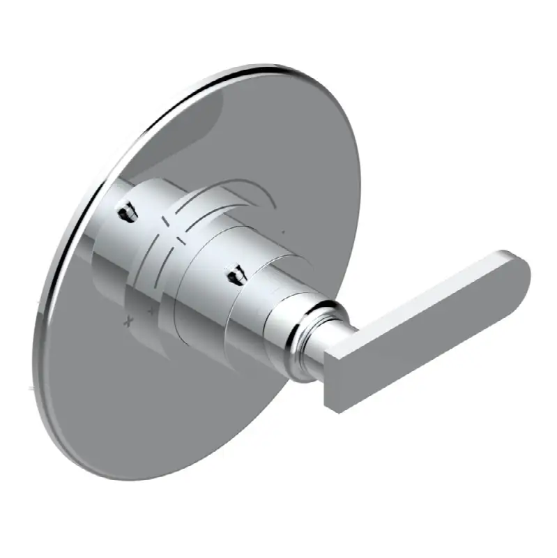 Trim for THG thermostatic valve, rough part supplied with fixing box ref. 5 200AE/US - Round plate model