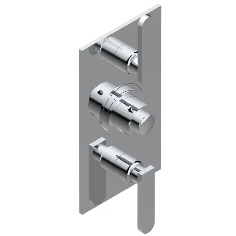 Trim for THG thermostatic valve 2 volume controls, rough part supplied with fixing box ref. 5 400AE/US