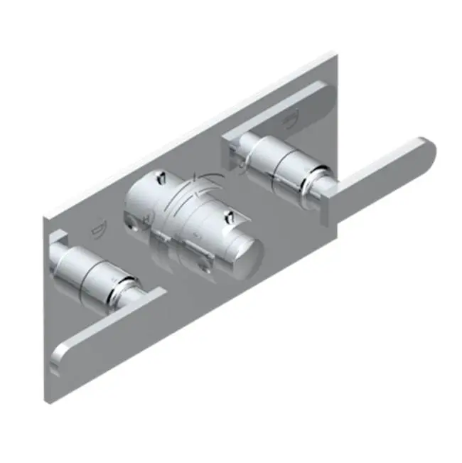 Trim For Thg Thermostat With 2 Valves Ref. 5 401ahm/us Rough Part Supplied With Fixing Box, Item To Be Installed Horizontal