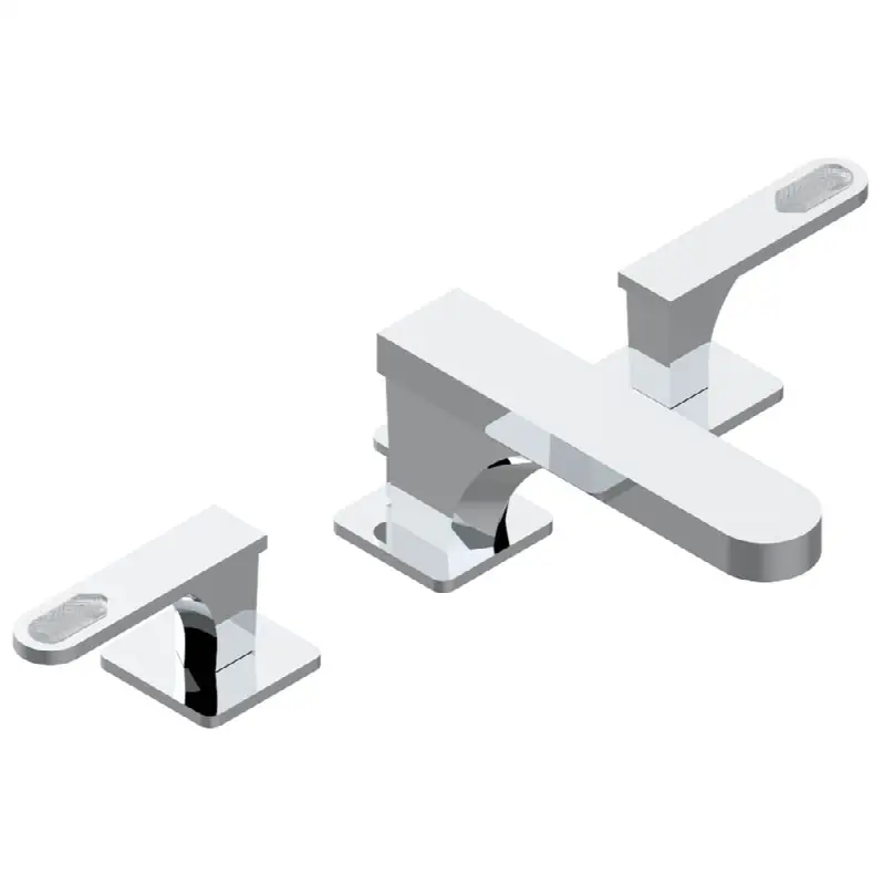 Widespread lavatory set with drain