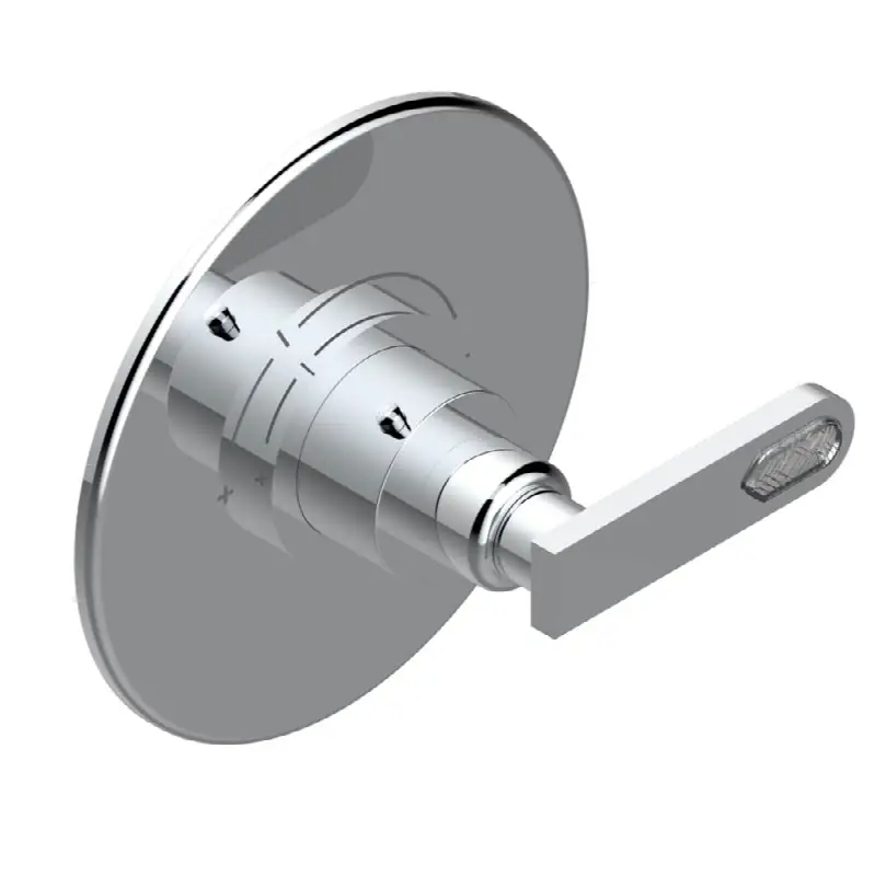 Trim for THG thermostatic valve, rough part supplied with fixing box ref. 5 200AE/US - Round plate model