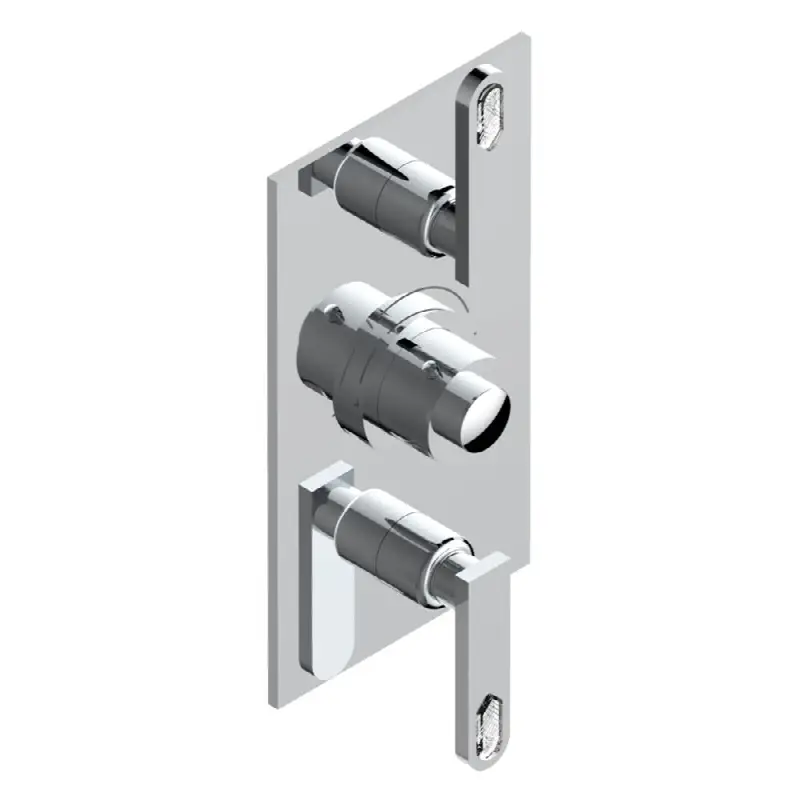 Trim for THG thermostatic valve 2 volume controls, rough part supplied with fixing box ref. 5 400AE/US