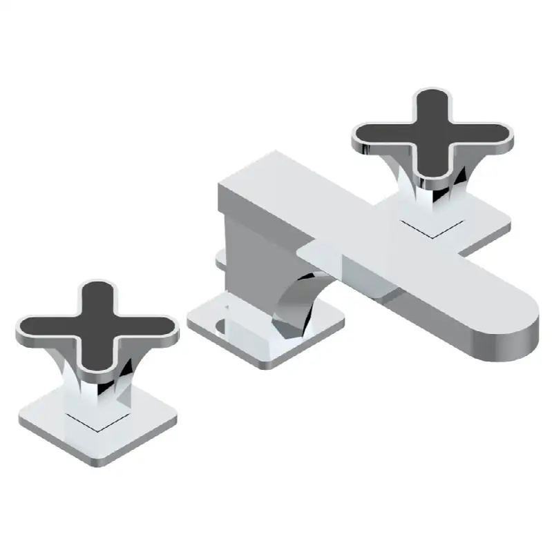 Widespread lavatory set with drain