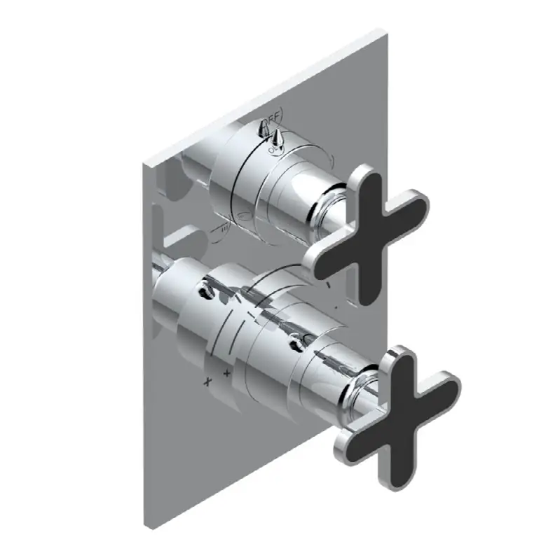Trim for thg thermostat with 2-way diverter, rough part supplied with fixing box ref. 5 500AE/US