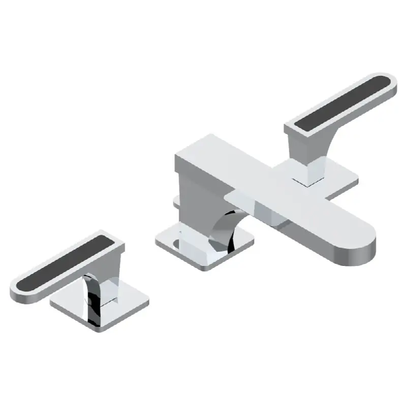 Widespread lavatory set with drain