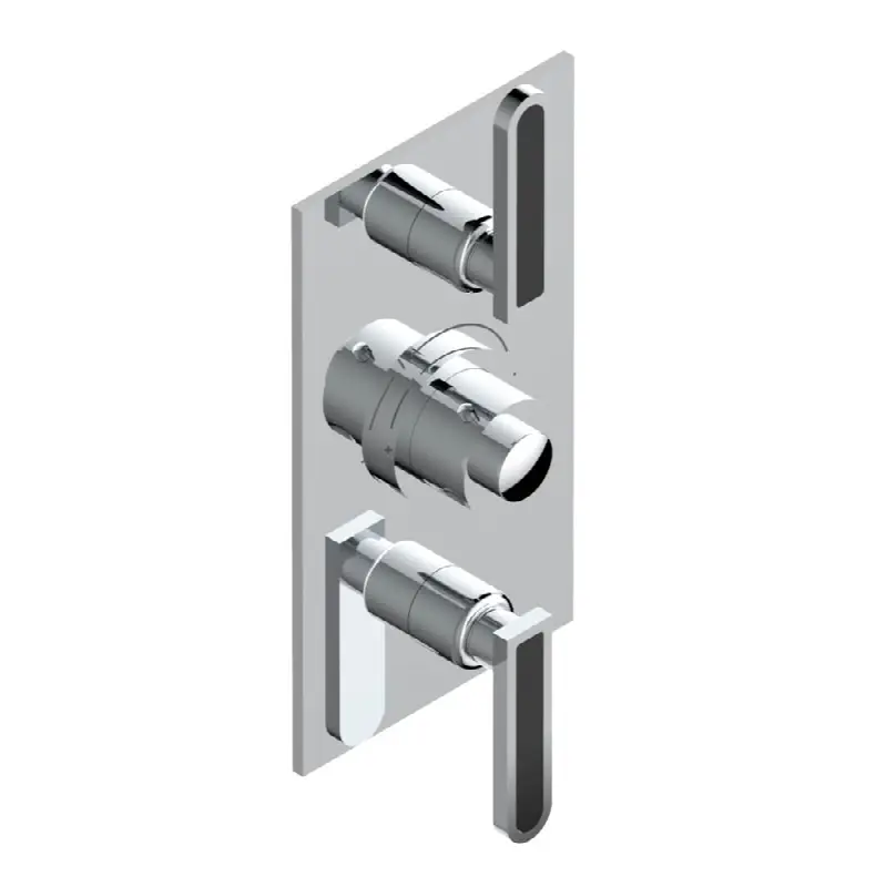 Trim for THG thermostatic valve 2 volume controls, rough part supplied with fixing box ref. 5 400AE/US