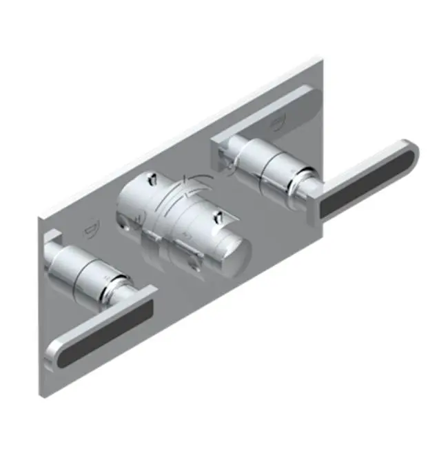 Trim For Thg Thermostat With 2 Valves Ref. 5 401ahm/us Rough Part Supplied With Fixing Box, Item To Be Installed Horizontal