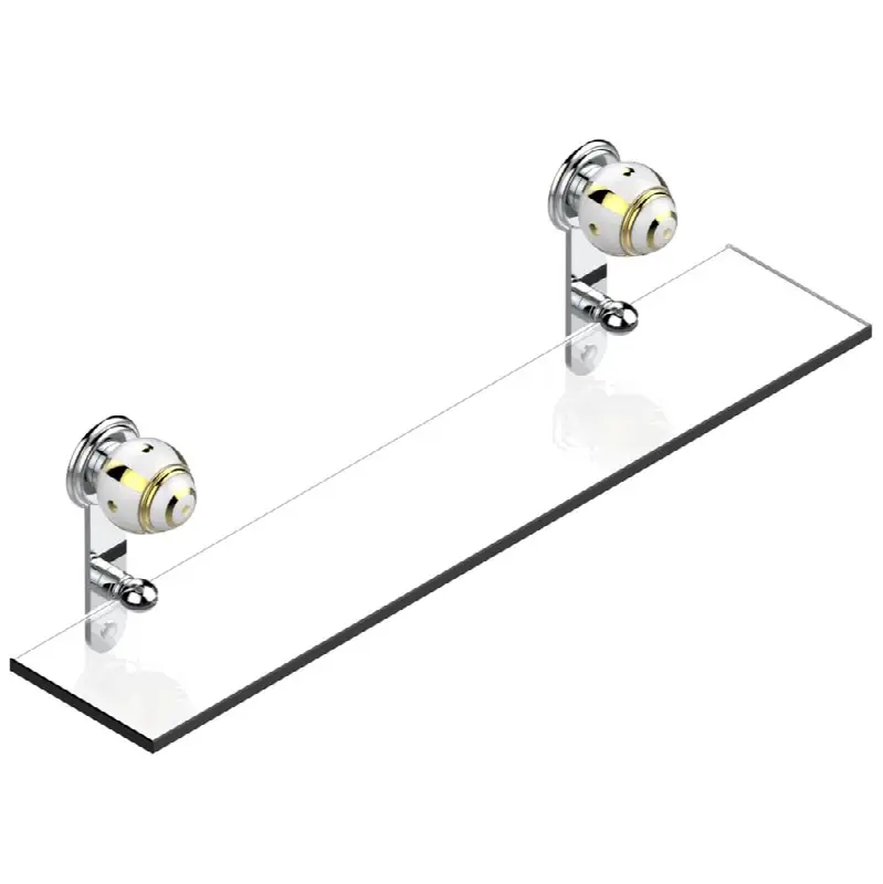 Glass shelf with brackets