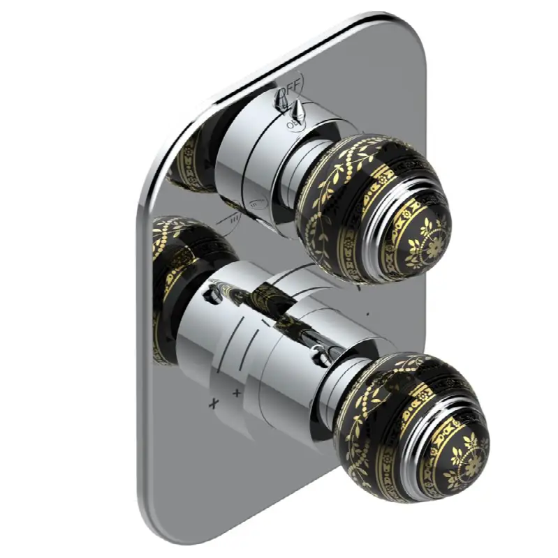 Trim for thg thermostat with 2-way diverter, rough part supplied with fixing box ref. 5 500AE/US
