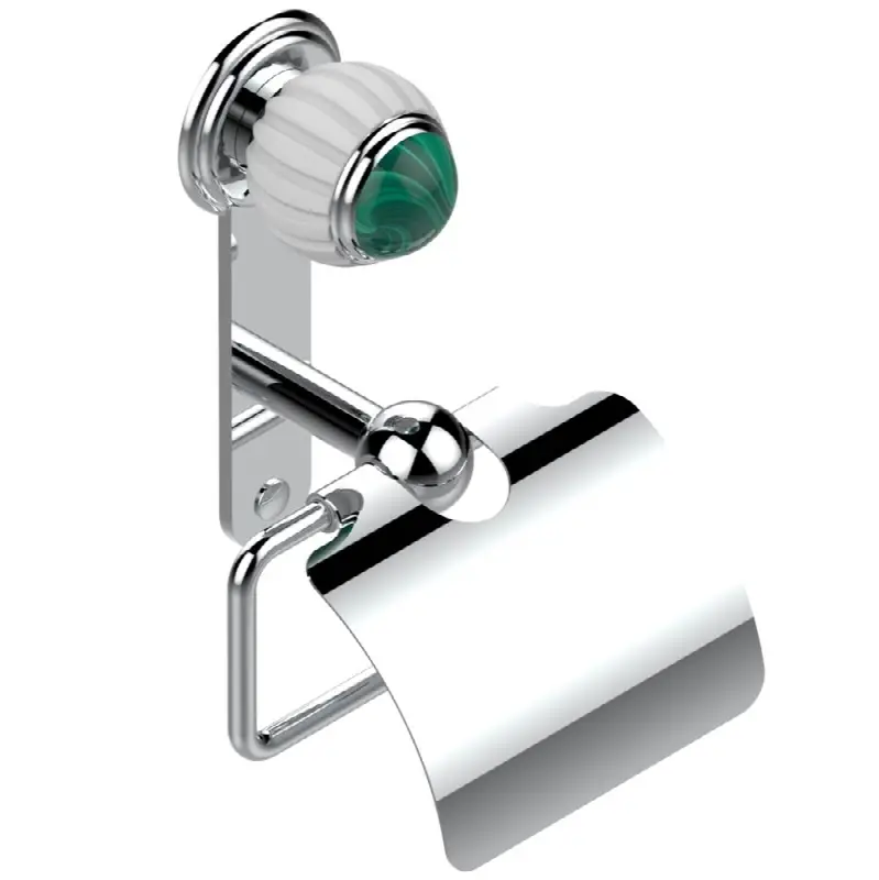 Toilet paper holder, single mount with cover