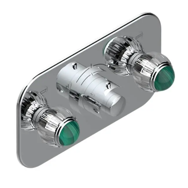 Trim For Thg Thermostat With 2 Valves Ref. 5 401ahm/us Rough Part Supplied With Fixing Box, Item To Be Installed Horizontal