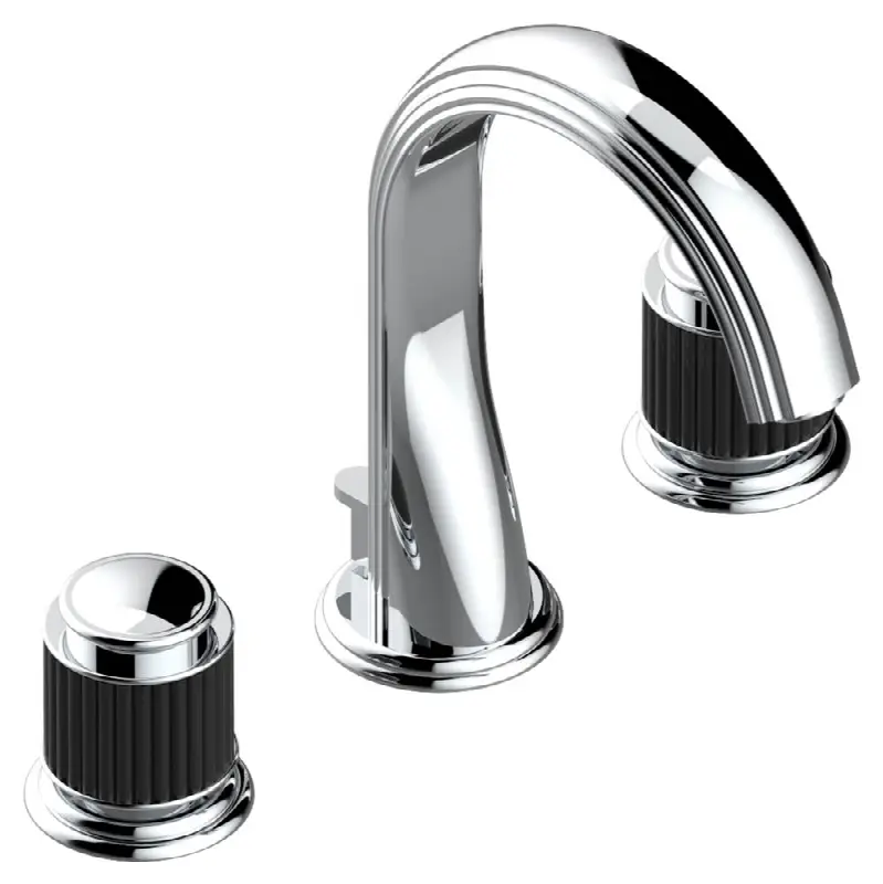 Widespread lavatory set with drain