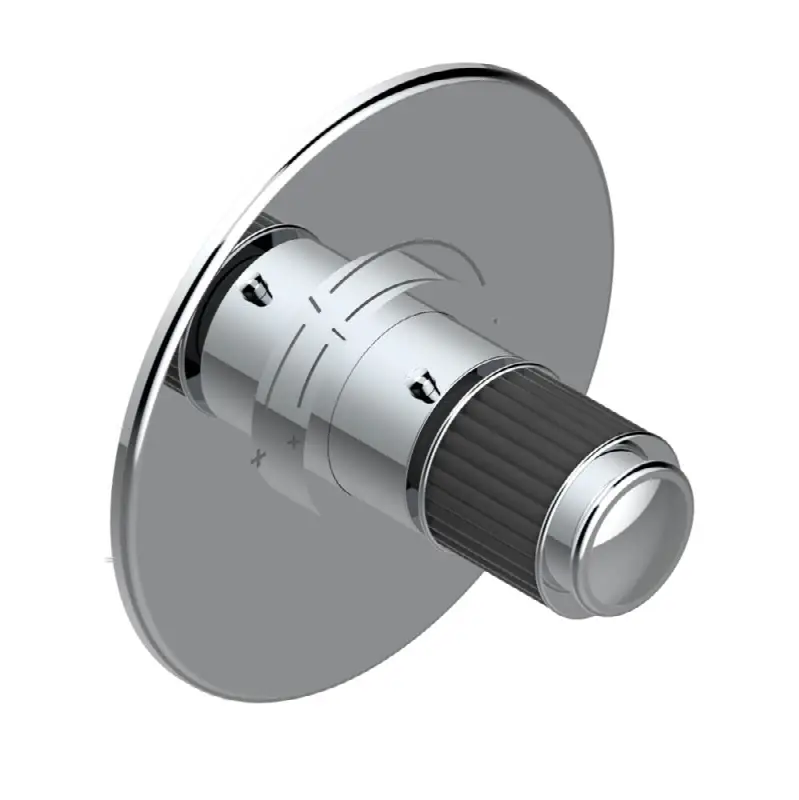 Trim for THG thermostatic valve, rough part supplied with fixing box ref. 5 200AE/US - Round plate model