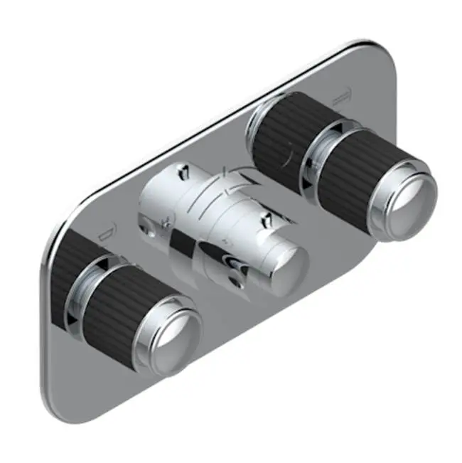 Trim For Thg Thermostat With 2 Valves Ref. 5 401ahm/us Rough Part Supplied With Fixing Box, Item To Be Installed Horizontal
