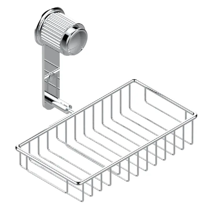 Soap and sponge holder, wall mounted