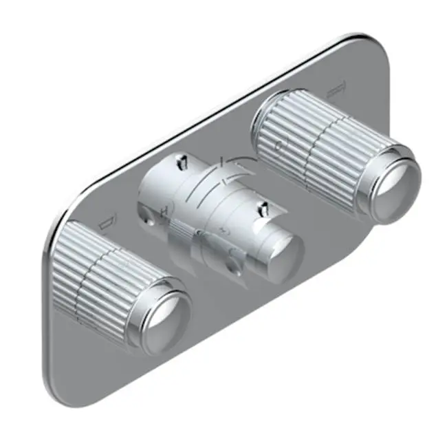 Trim For Thg Thermostat With 2 Valves Ref. 5 401ahm/us Rough Part Supplied With Fixing Box, Item To Be Installed Horizontal