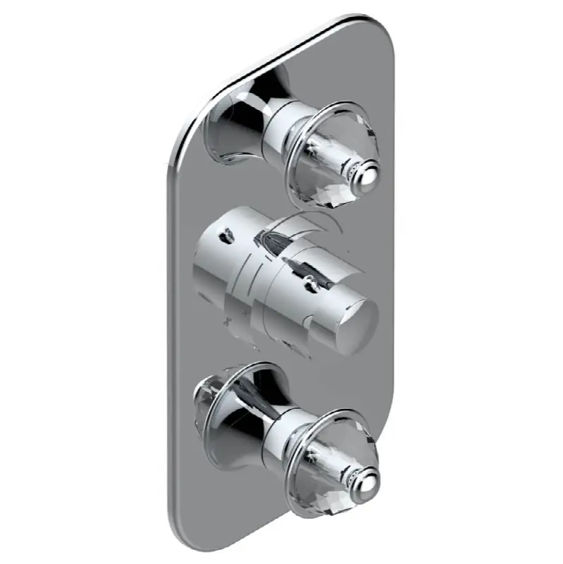 Trim for THG thermostatic valve 2 volume controls, rough part supplied with fixing box ref. 5 400AE/US
