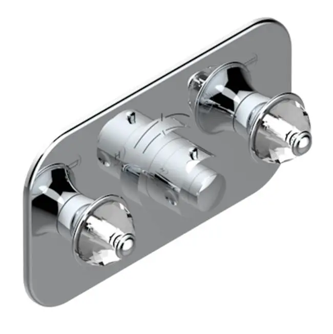 Trim For Thg Thermostat With 2 Valves Ref. 5 401ahm/us Rough Part Supplied With Fixing Box, Item To Be Installed Horizontal