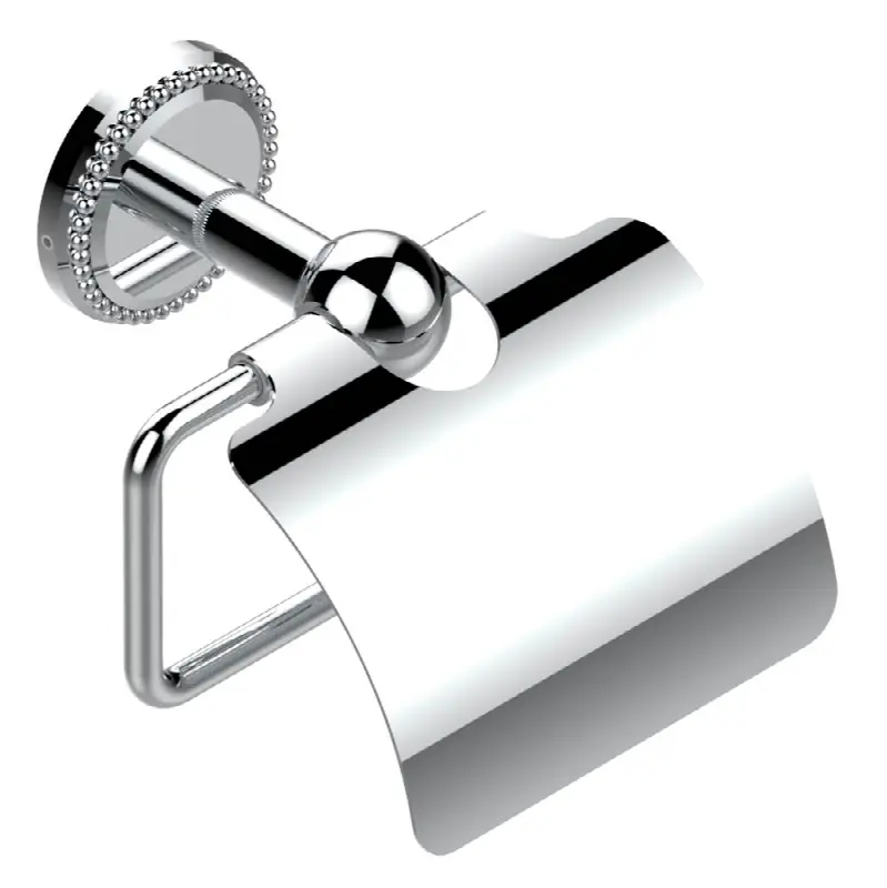 Toilet paper holder, single mount with cover