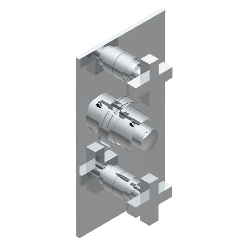 Trim for THG thermostatic valve 2 volume controls, rough part supplied with fixing box ref. 5 400AE/US