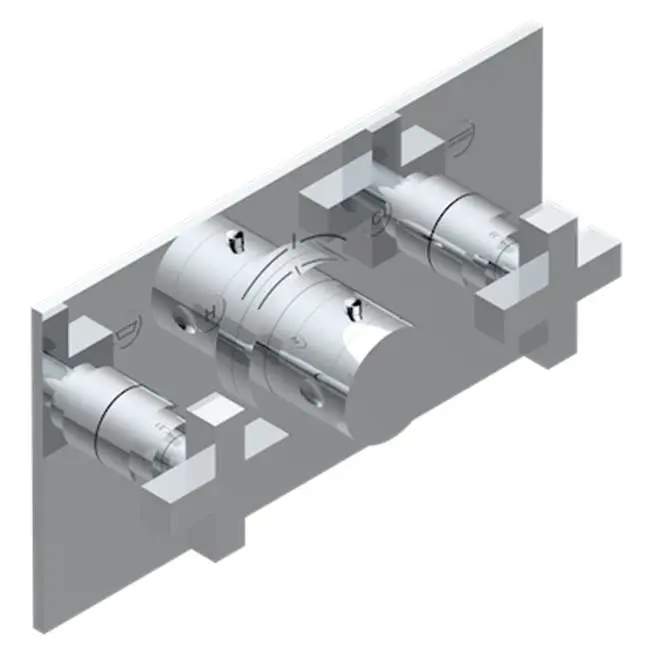 Trim For Thg Thermostat With 2 Valves Ref. 5 401ahm/us Rough Part Supplied With Fixing Box, Item To Be Installed Horizontal
