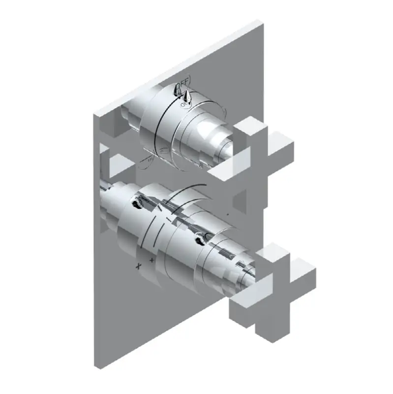 Trim for thg thermostat with 2-way diverter, rough part supplied with fixing box ref. 5 500AE/US