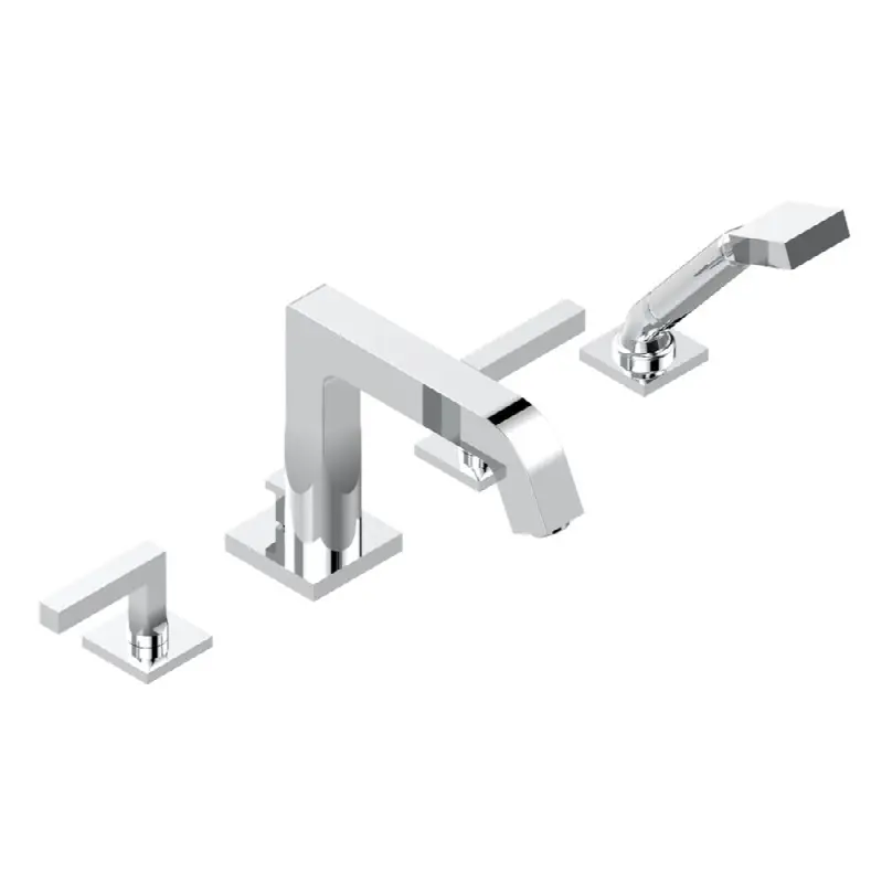 Roman tub set with divertor spout and handshower, 3/4" valves