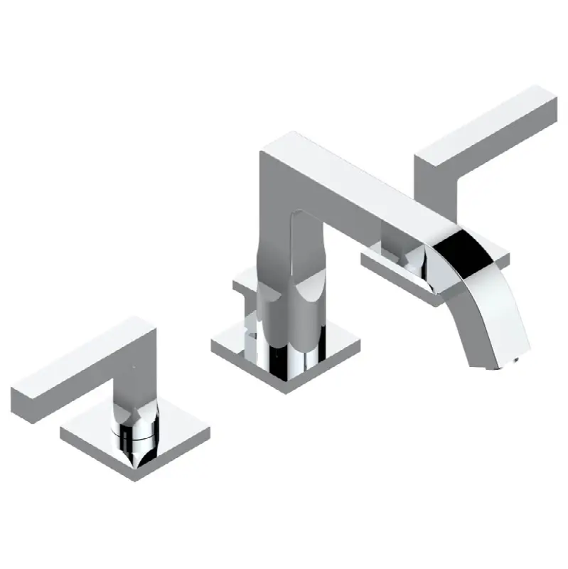 Widespread lavatory set with drain
