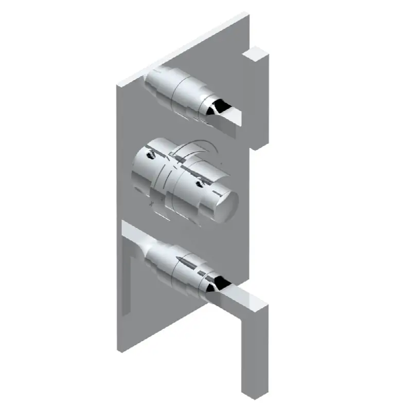 Trim for THG thermostatic valve 2 volume controls, rough part supplied with fixing box ref. 5 400AE/US